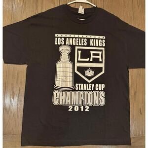Los Angeles Kings 2012 Stanley Cup Champions T-Shirt XL Black NHL ASTRO Hockey
